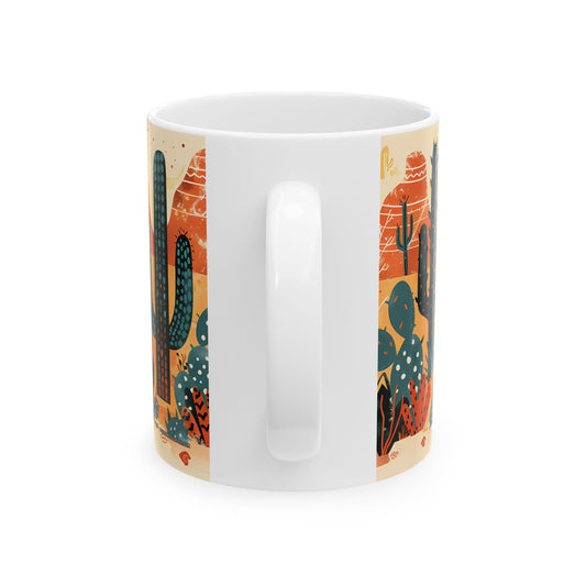 Saguaro Cactus: Adobe Dregs Coffee Ceramic Mug, 11oz