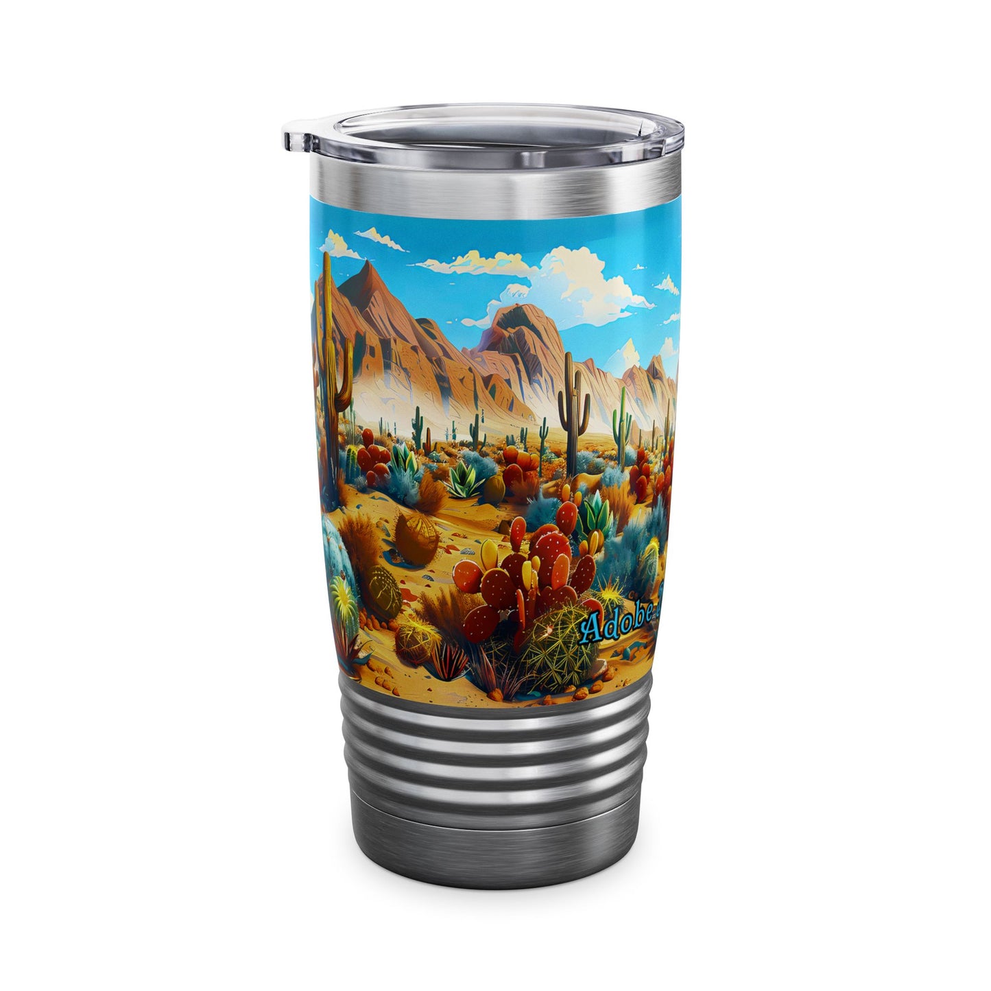 "Desert Bloom" 20oz Ringneck Stainless Steel Tumbler by Adobe Dregs Coffee™