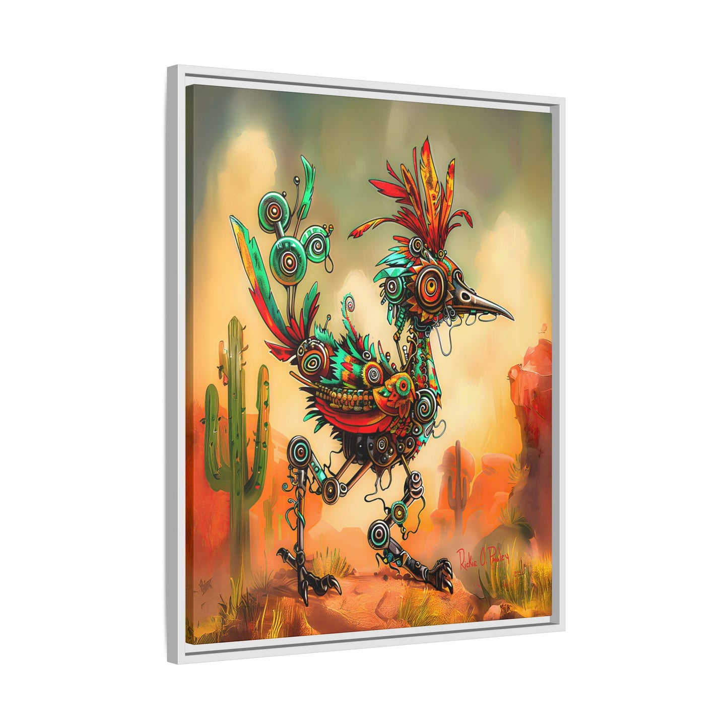 "Roadrunner Bot Bot" Framed Art, 6 sizes, 3 frame colors - Desert Art Lovers, Wall Art