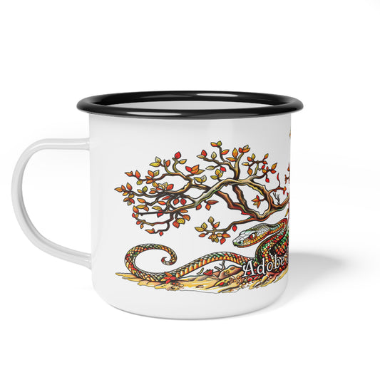 "Rattler's Refuge" Camp Mug - Desert Southwest Themed Rattlesnake Design 12 oz