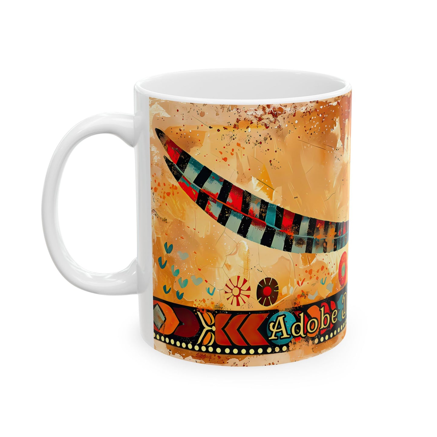 "Pajaro Correcamino" or "Roadrunner" Colorful Ceramic Mug - Available in 11oz and 15oz Sizes