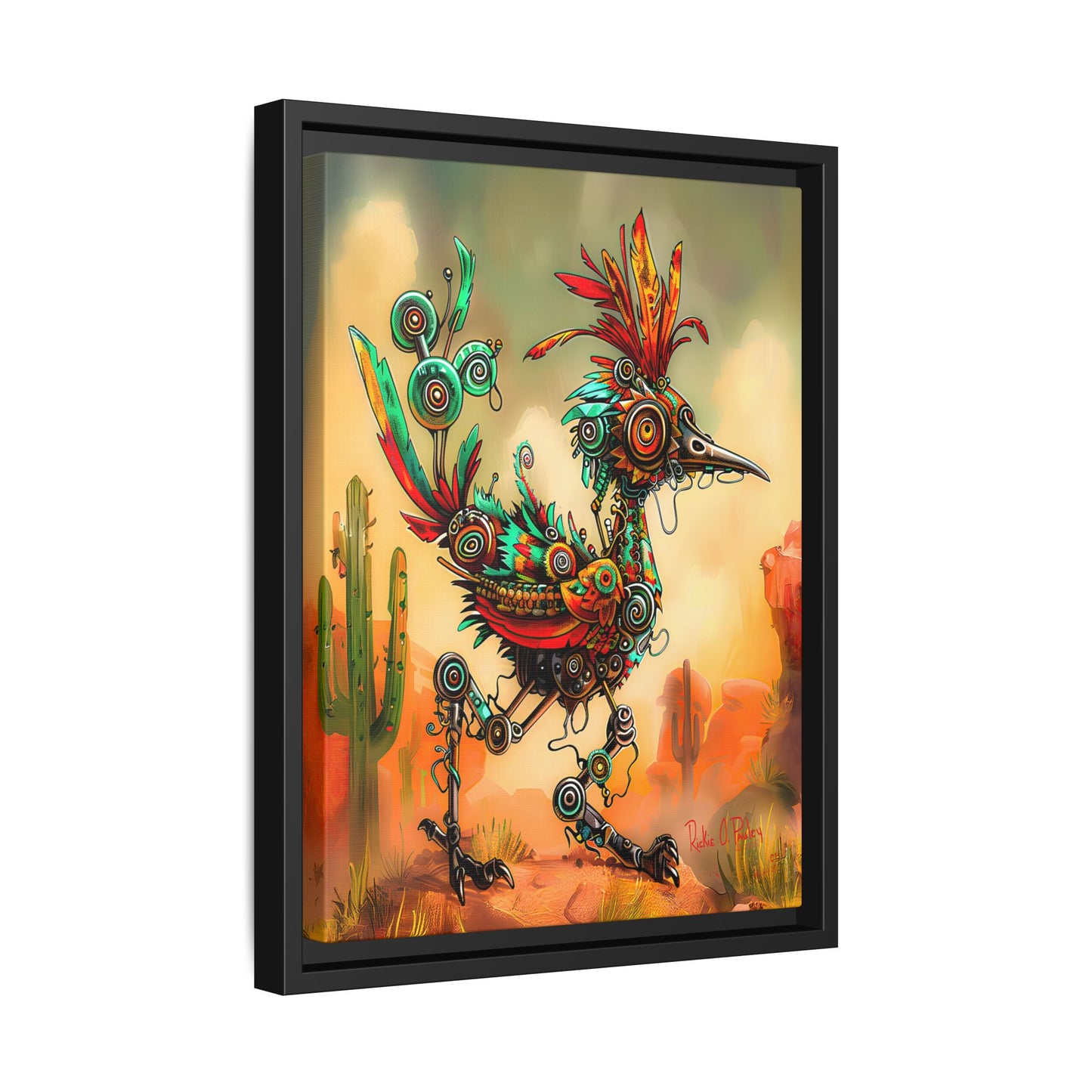 "Roadrunner Bot Bot" Framed Art, 6 sizes, 3 frame colors - Desert Art Lovers, Wall Art