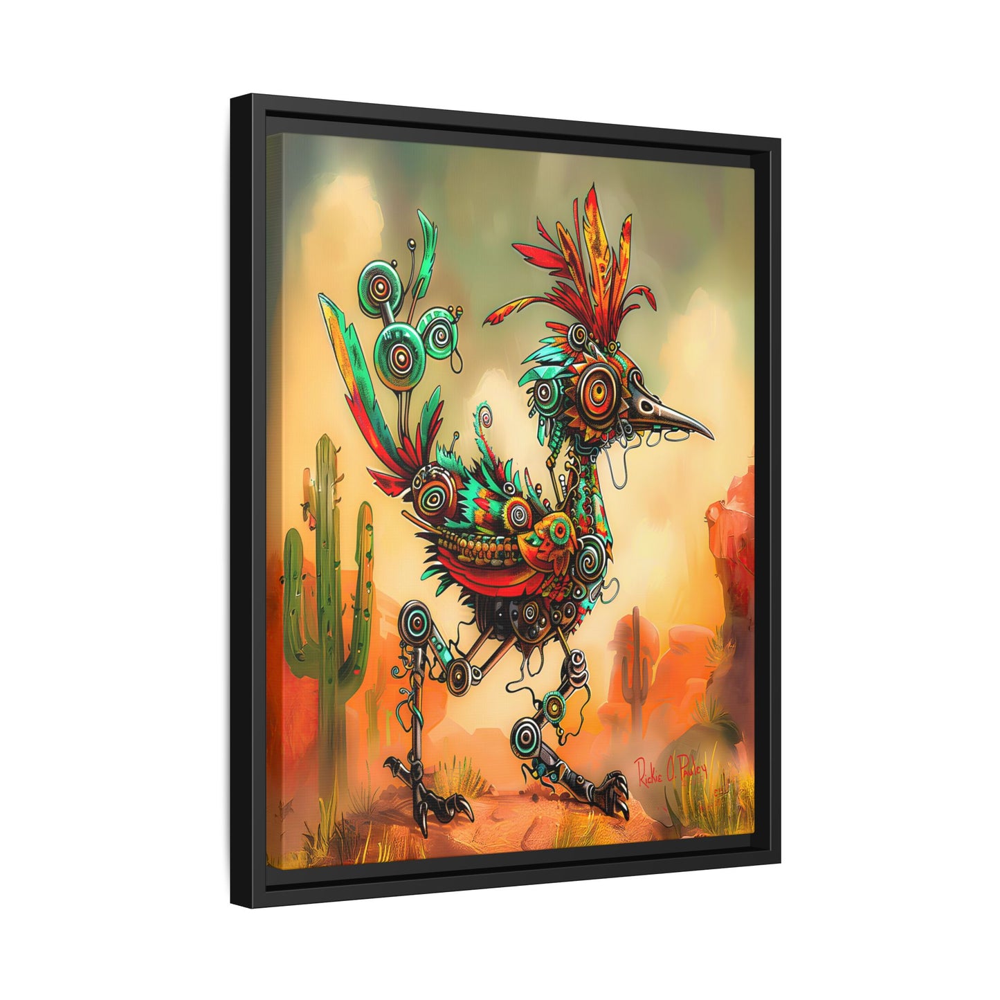 "Roadrunner Bot Bot" Framed Art, 6 sizes, 3 frame colors - Desert Art Lovers, Wall Art