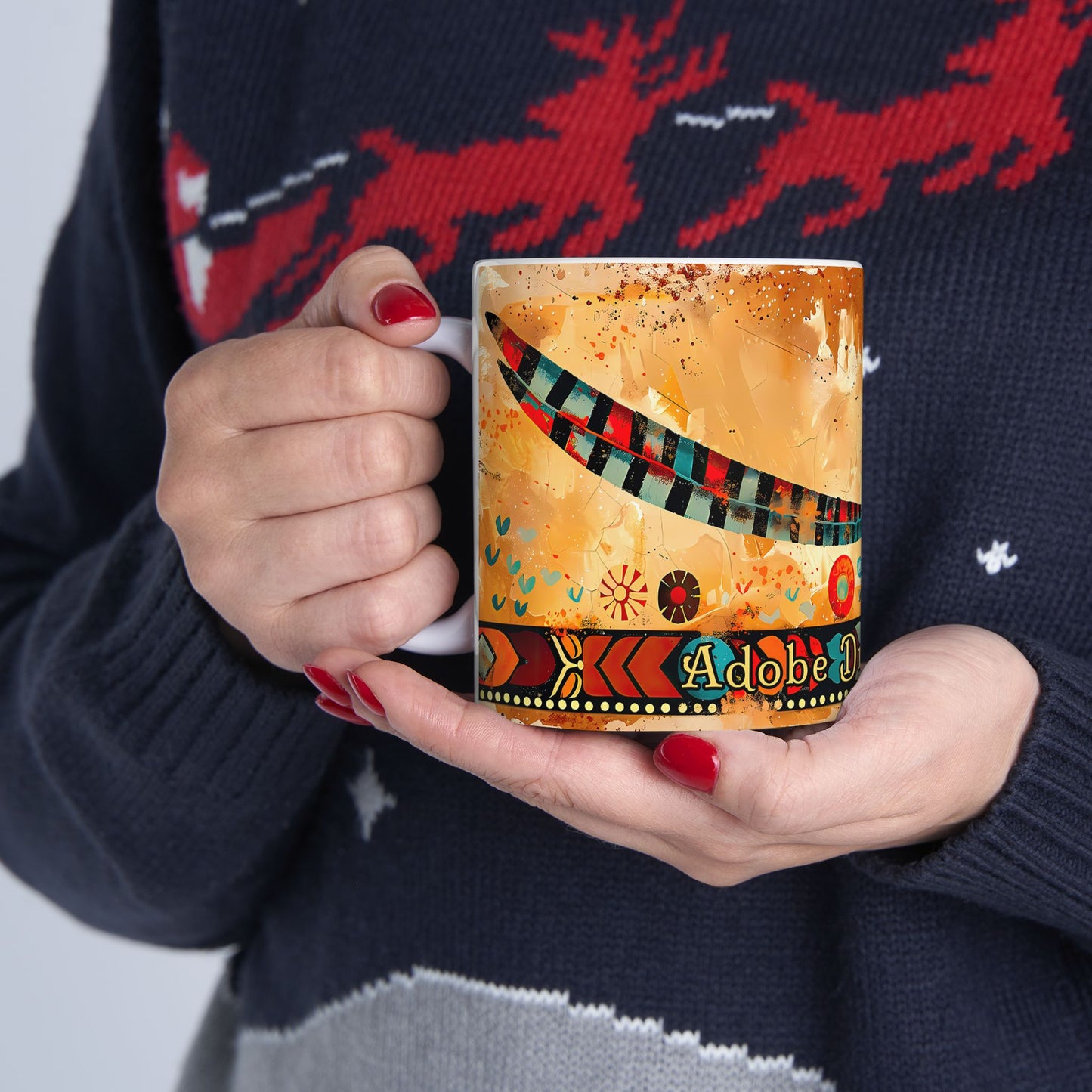 "Pajaro Correcamino" or "Roadrunner" Colorful Ceramic Mug - Available in 11oz and 15oz Sizes