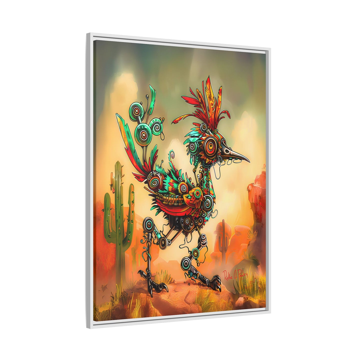 "Roadrunner Bot Bot" Framed Art, 6 sizes, 3 frame colors - Desert Art Lovers, Wall Art