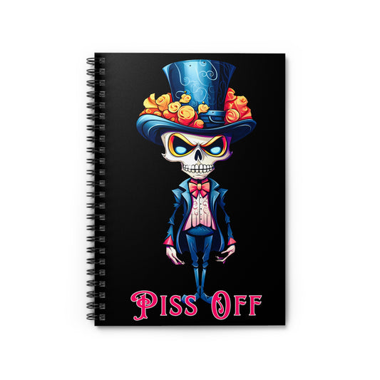 "Piss Off" Spiral Notebook - Ruled Line From Adobe Dregs Coffee Stash™