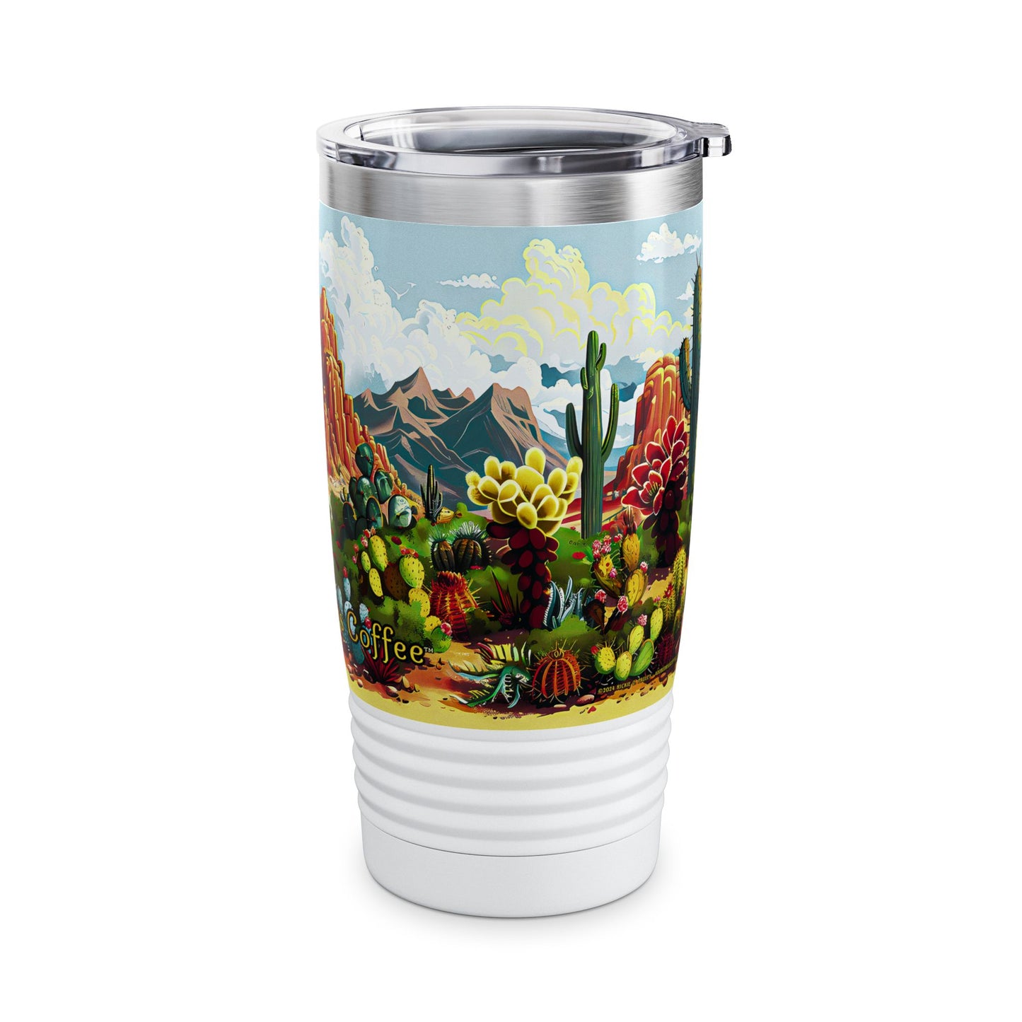 "Cactus Canyon" 20oz Ringneck Tumbler - from Adobe Dregs Coffee™