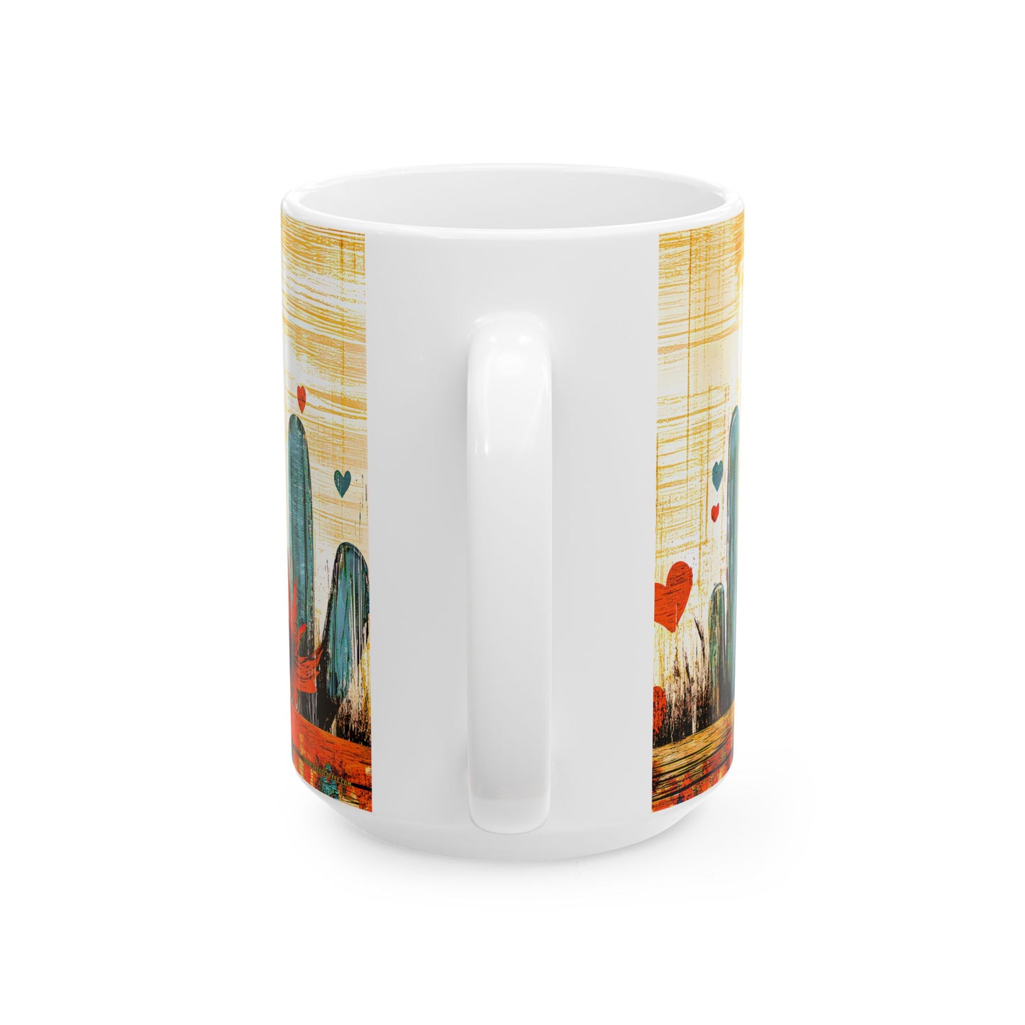 "My Heart's In Arizona" Colorful Ceramic Mug - Available in 11oz and 15oz Sizes - Original Artwork by Rickie O. Pauley