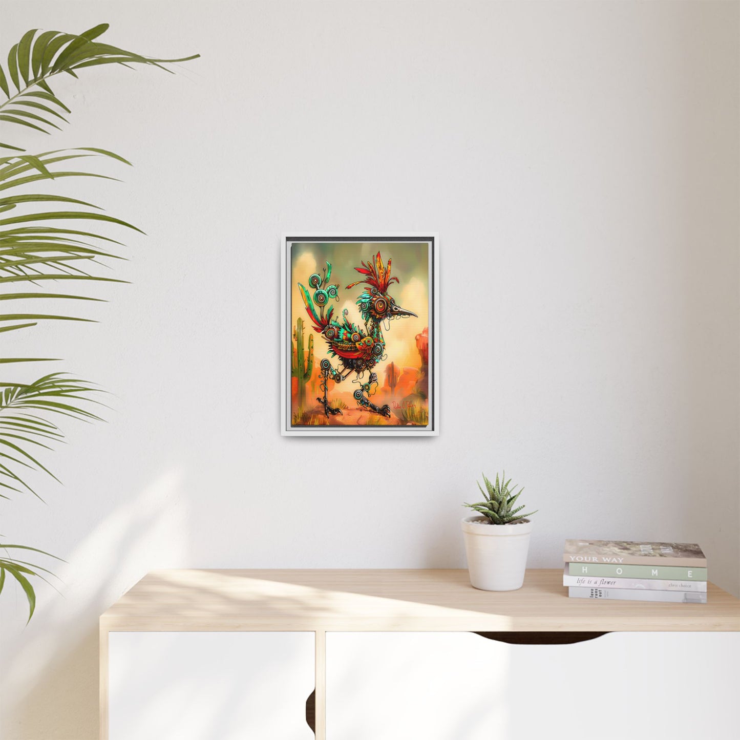 "Roadrunner Bot Bot" Framed Art, 6 sizes, 3 frame colors - Desert Art Lovers, Wall Art