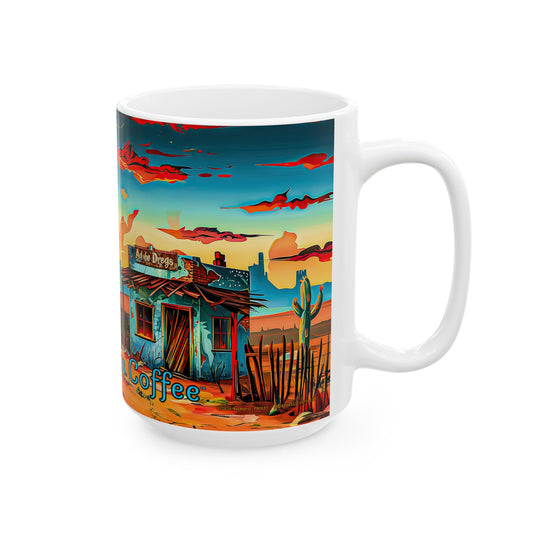 "The Coffee Shack" Coffee Mug - Available in 11oz & 15oz Sizes - Original Artwork by Rickie O. Pauley