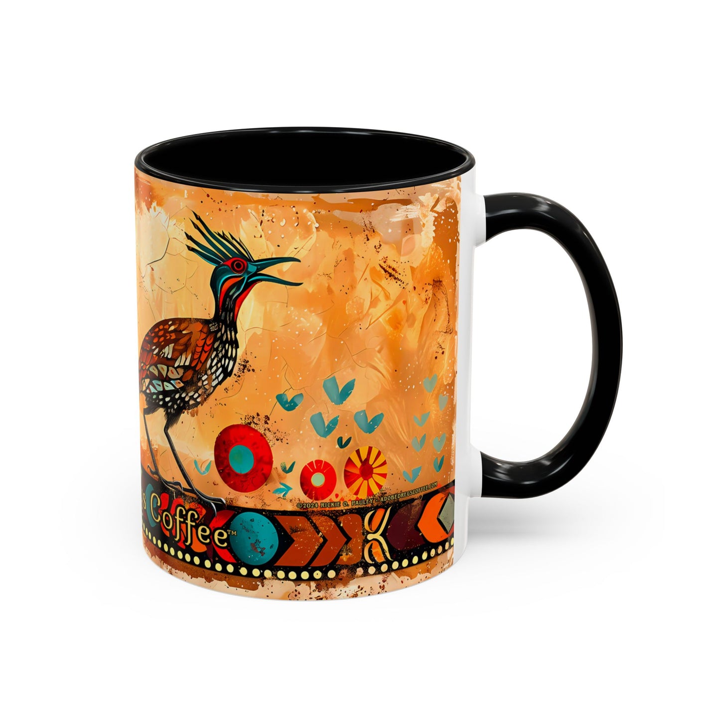 "Pájaro Correcaminos" - "Roadrunner" Accent Coffee Mug, 11oz from Adobe Dregs Coffee