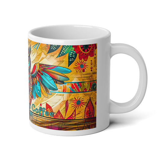 "Owlpaccino" 20oz Jumbo Mug - Original Artwork by Rickie O. Pauley