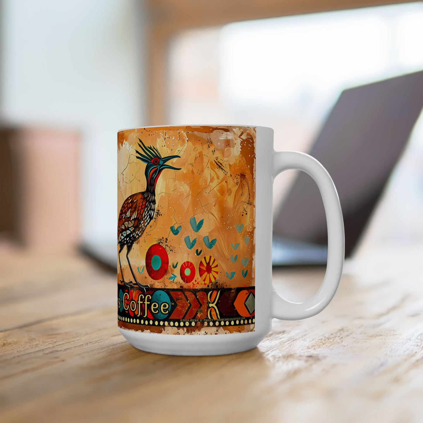 "Pajaro Correcamino" or "Roadrunner" Colorful Ceramic Mug - Available in 11oz and 15oz Sizes