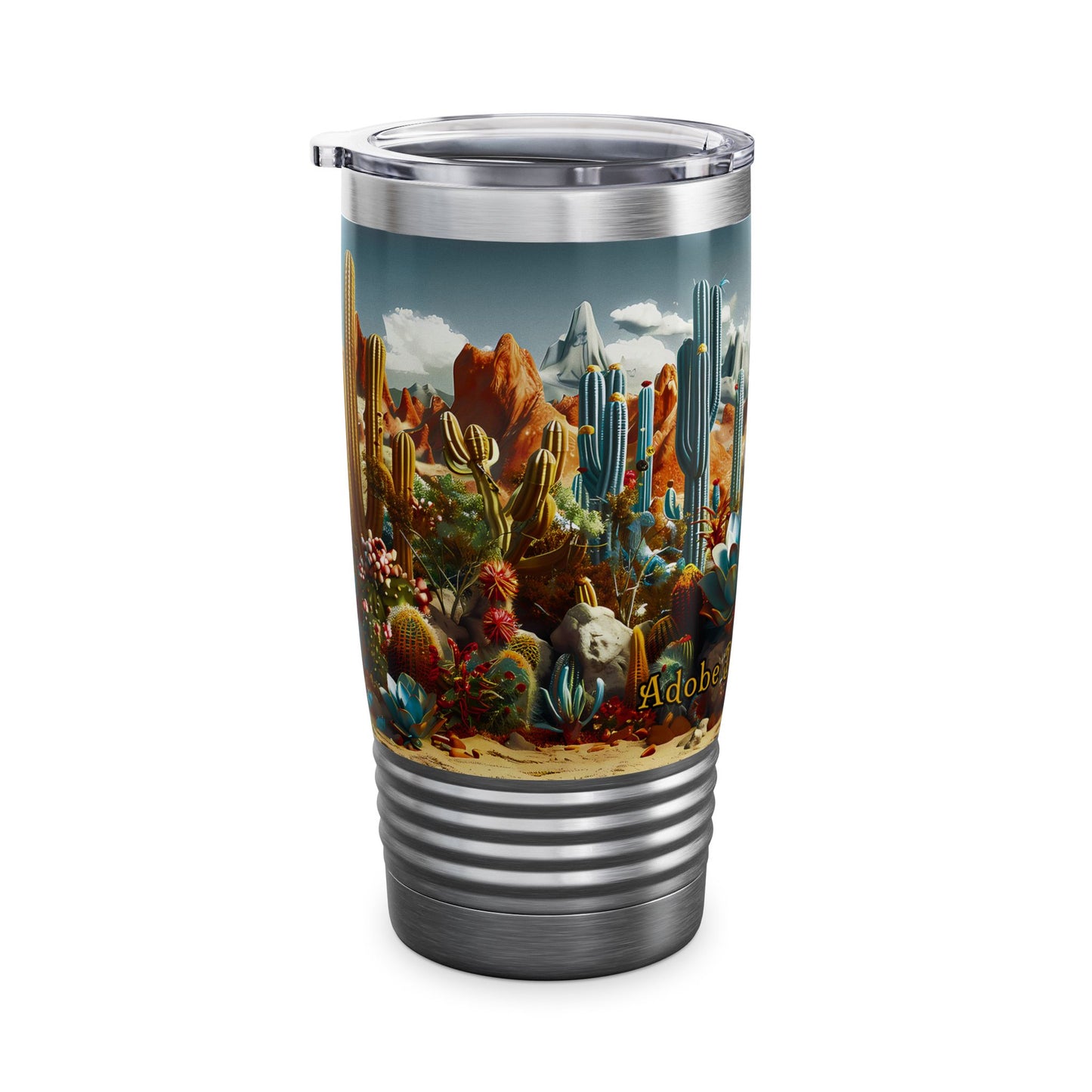 "Desert Cacti" 20oz Stainless Steel Ringneck Tumbler