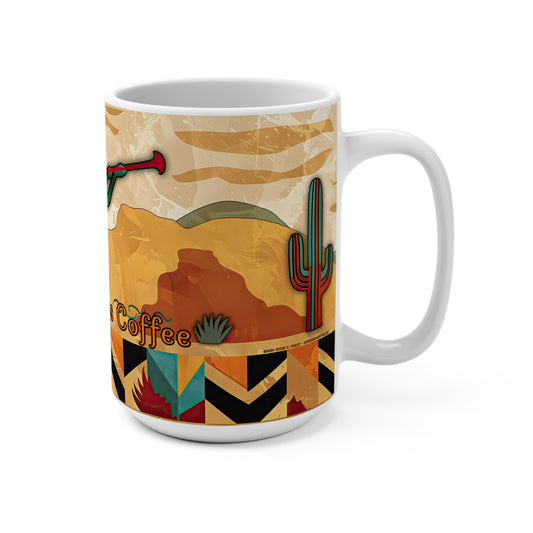 "Windsong" Southwestern Style Coffee Mug - 15oz - Adobe Dregs Design