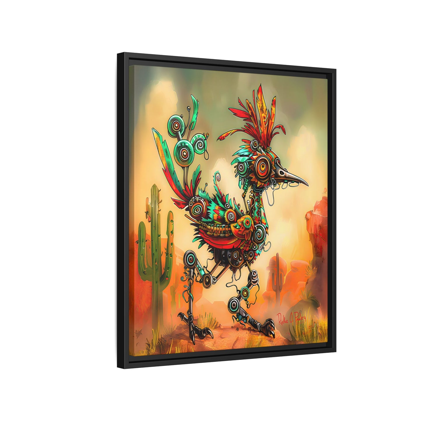 "Roadrunner Bot Bot" Framed Art, 6 sizes, 3 frame colors - Desert Art Lovers, Wall Art