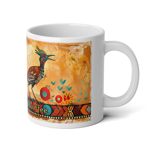"Pajaro Correcamino" - "Roadrunner" Colorful 20oz Jumbo Mug - Original Artwork by Rickie O. Pauley