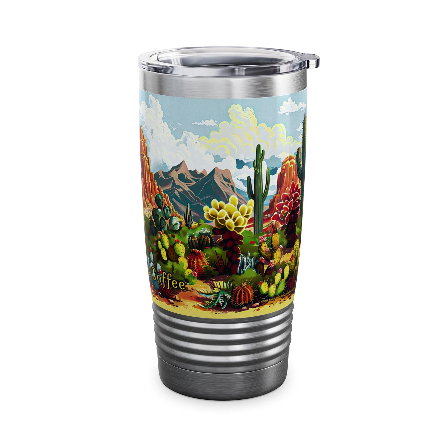 "Cactus Canyon" 20oz Ringneck Tumbler - from Adobe Dregs Coffee™