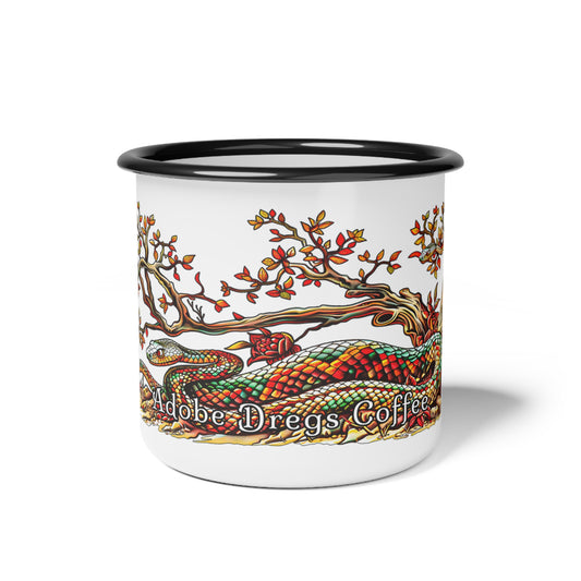 "Rattler's Refuge" Camp Mug - Desert Southwest Themed Rattlesnake Design 12 oz