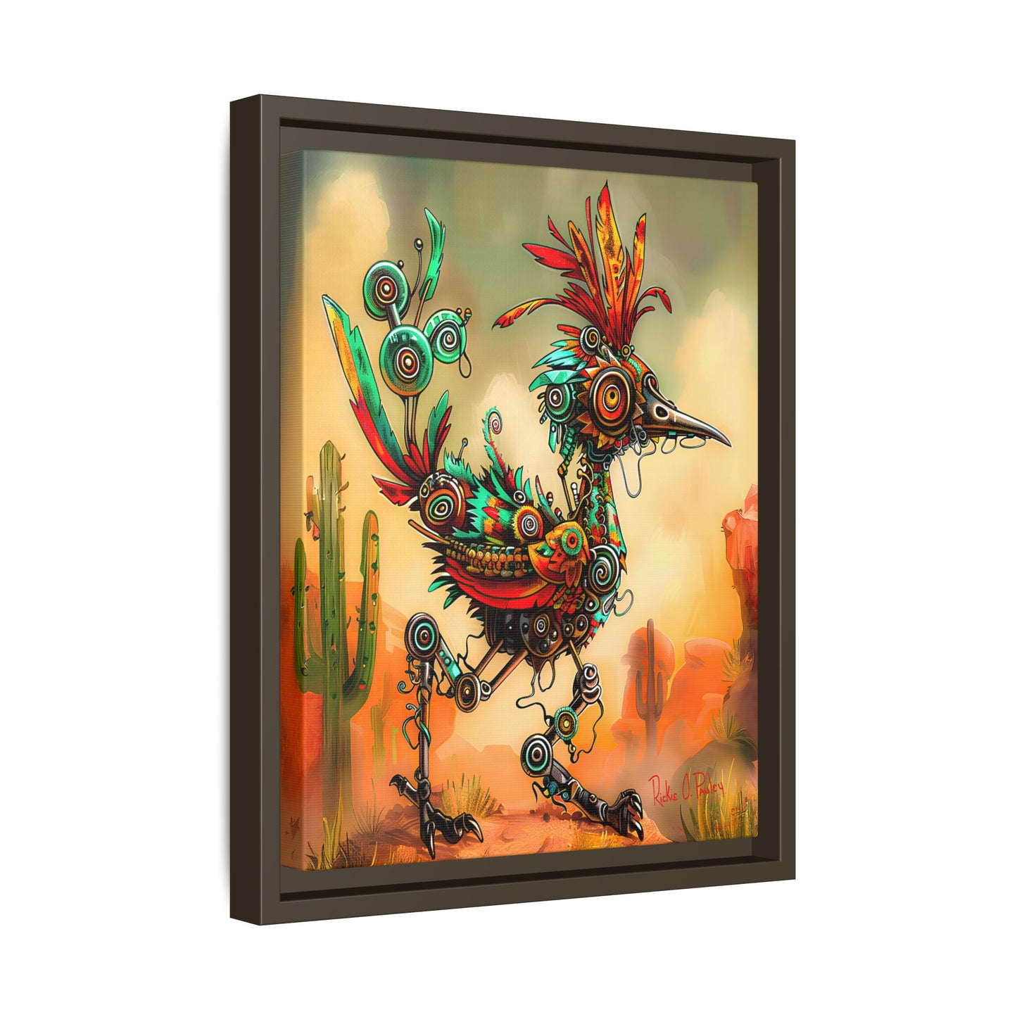 "Roadrunner Bot Bot" Framed Art, 6 sizes, 3 frame colors - Desert Art Lovers, Wall Art