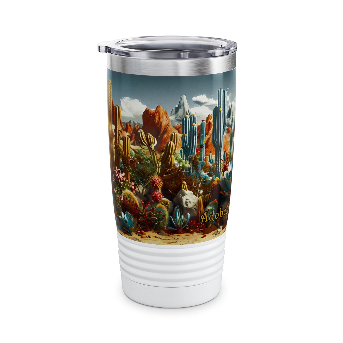 "Desert Cacti" 20oz Stainless Steel Ringneck Tumbler