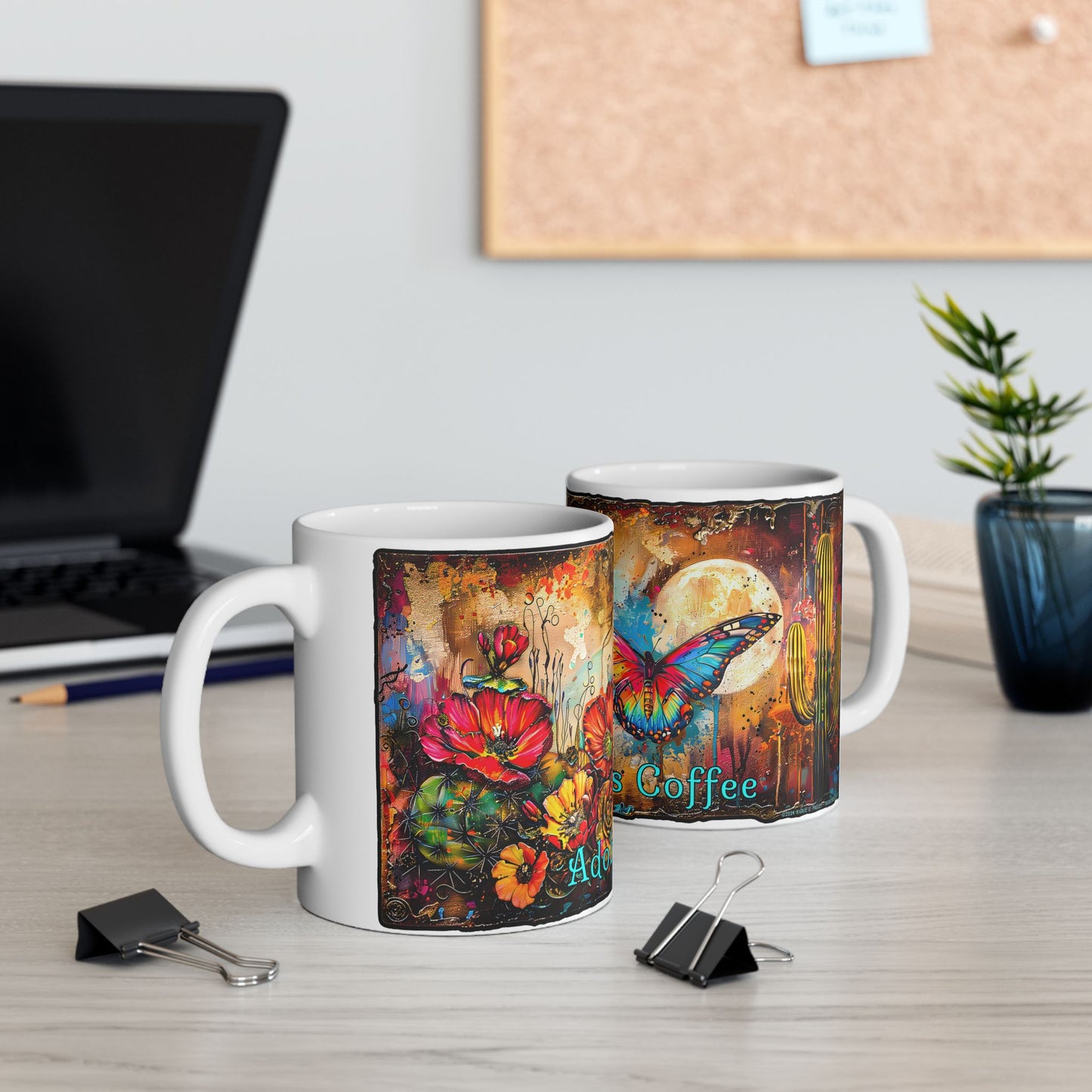 "Butterfly Dreams" Colorful Ceramic Mug - Available in 11oz and 15oz Sizes