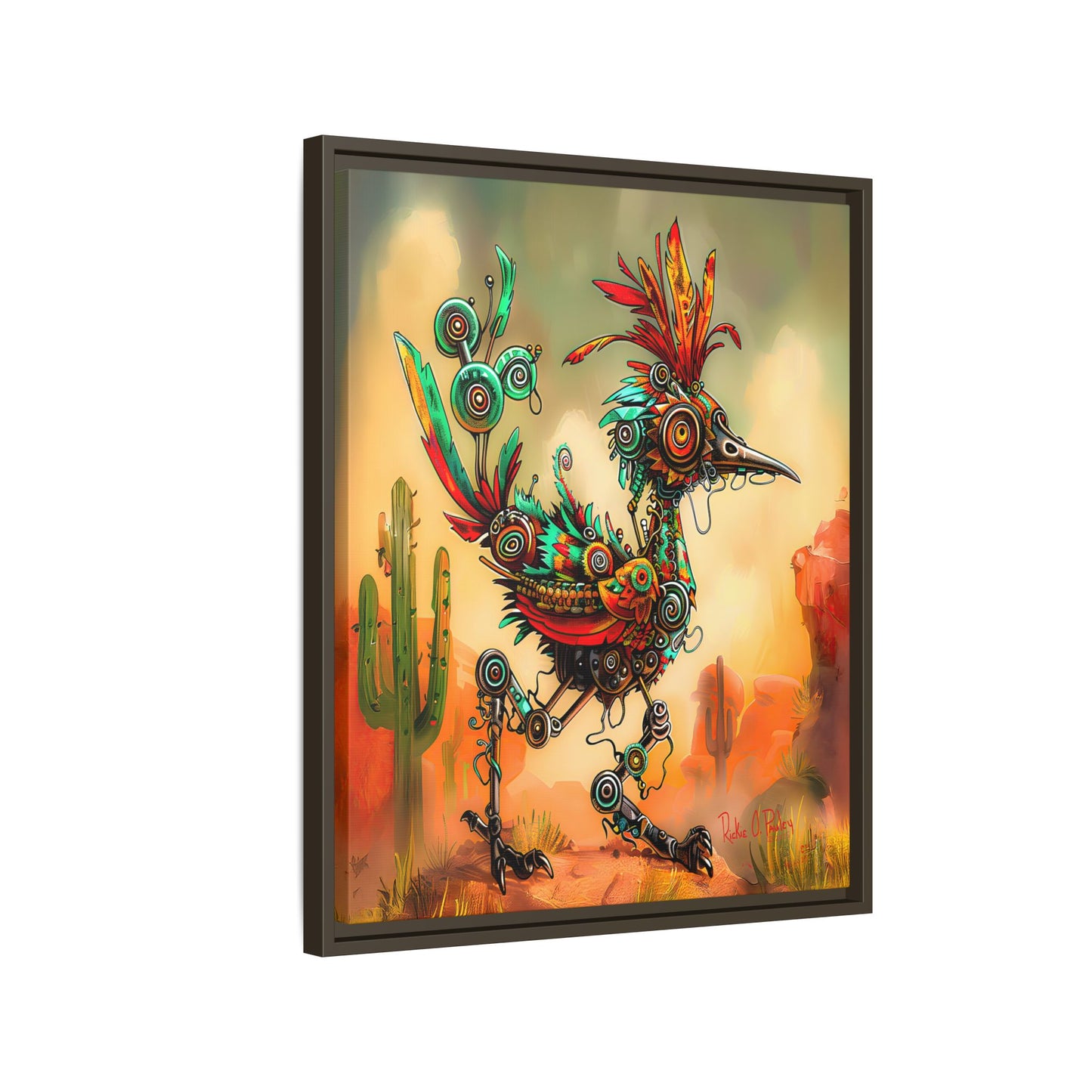 "Roadrunner Bot Bot" Framed Art, 6 sizes, 3 frame colors - Desert Art Lovers, Wall Art