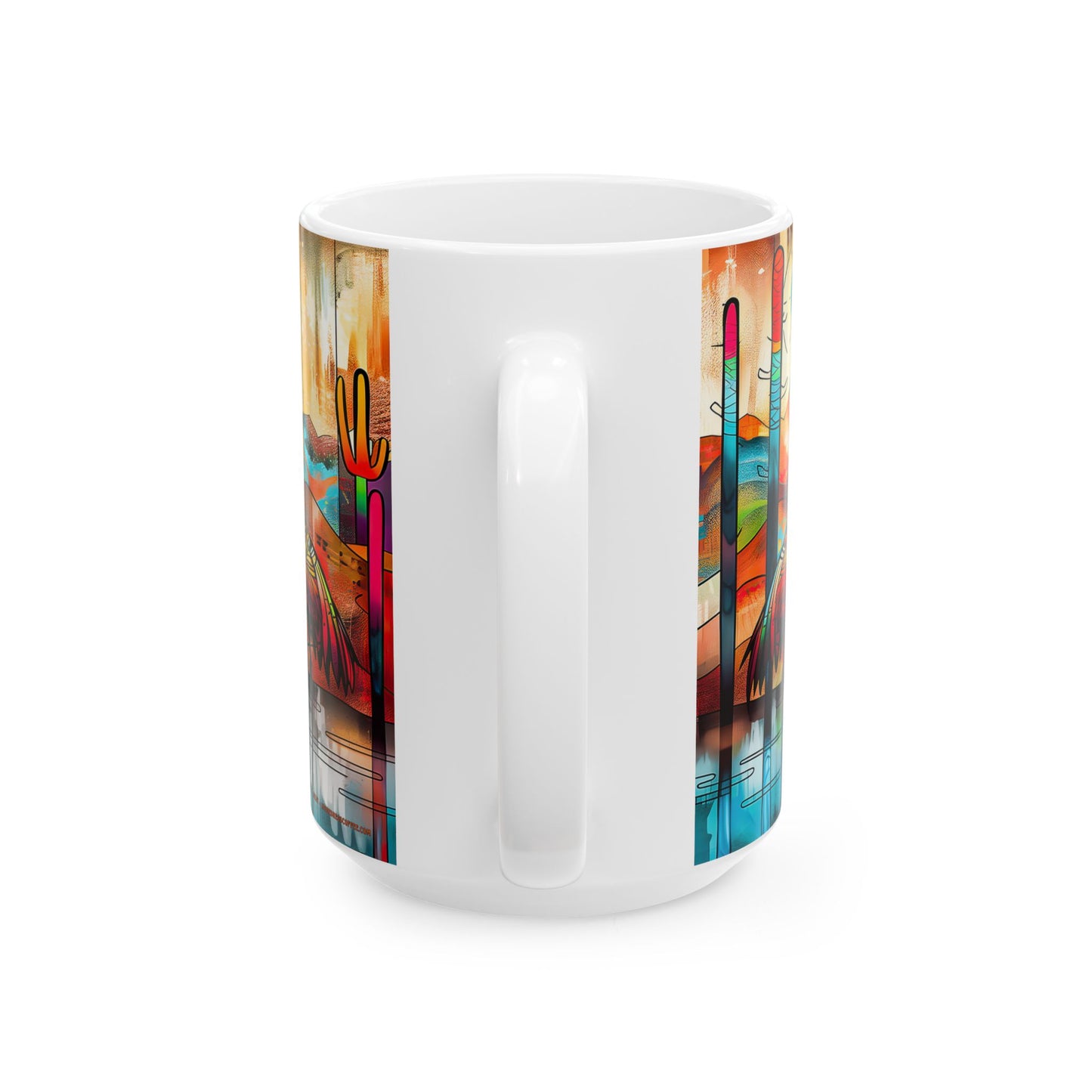 "Sandhill Craze" Colorful Arizona Sandhill Cranes 11oz and 15oz Ceramic Coffee/Tea Mug