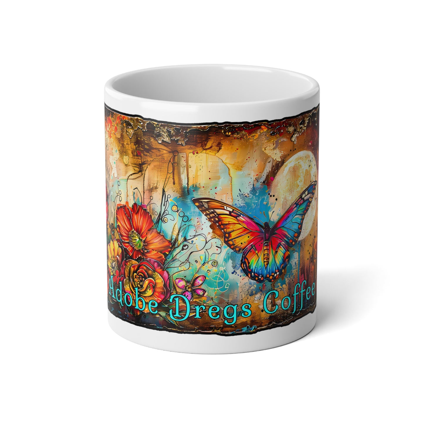 "Butterfly Dreams" Jumbo 20oz Ceramic Mug - Original Artwork by Rickie O. Pauley