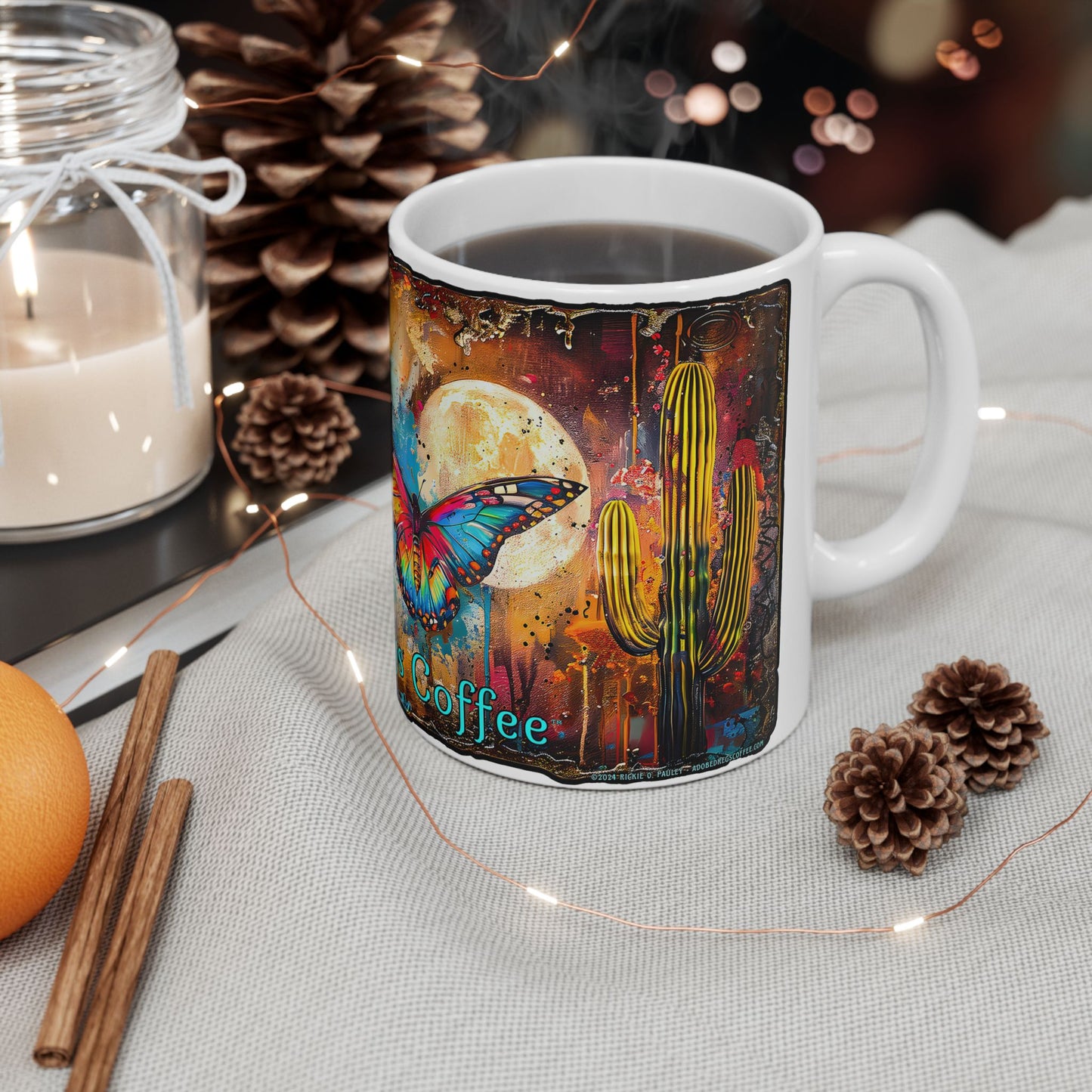 "Butterfly Dreams" Colorful Ceramic Mug - Available in 11oz and 15oz Sizes