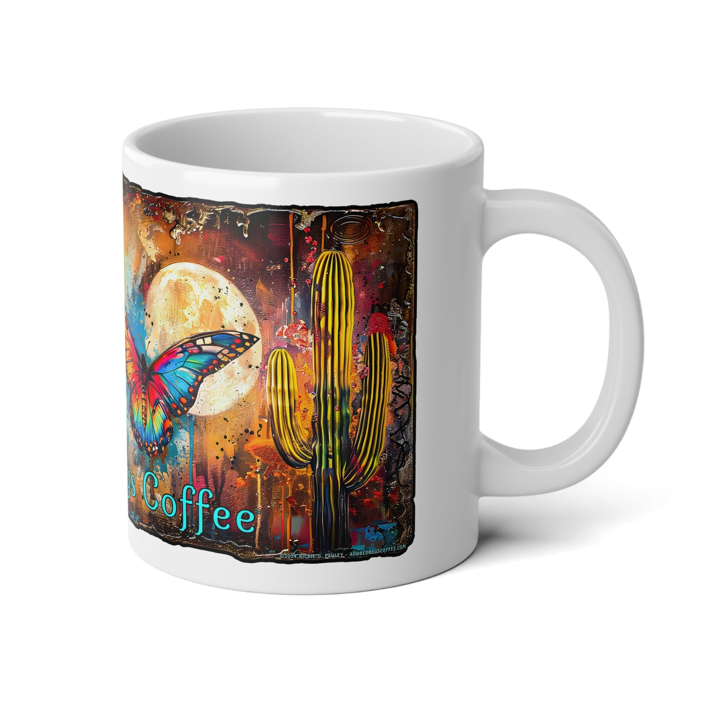 "Butterfly Dreams" Jumbo 20oz Ceramic Mug - Original Artwork by Rickie O. Pauley