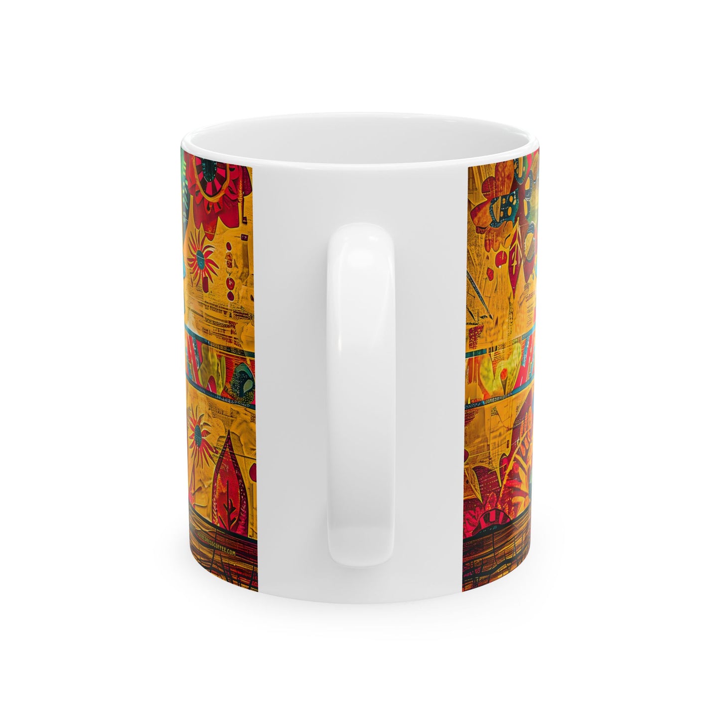 "Owlpaccino" Colorful Owl Ceramic Mug - Available 11oz & 15oz Sizes -Original Artwork by Rickie O. Pauley
