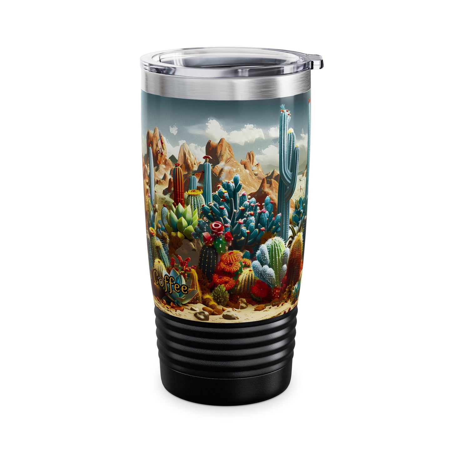 "Desert Cacti" 20oz Stainless Steel Ringneck Tumbler