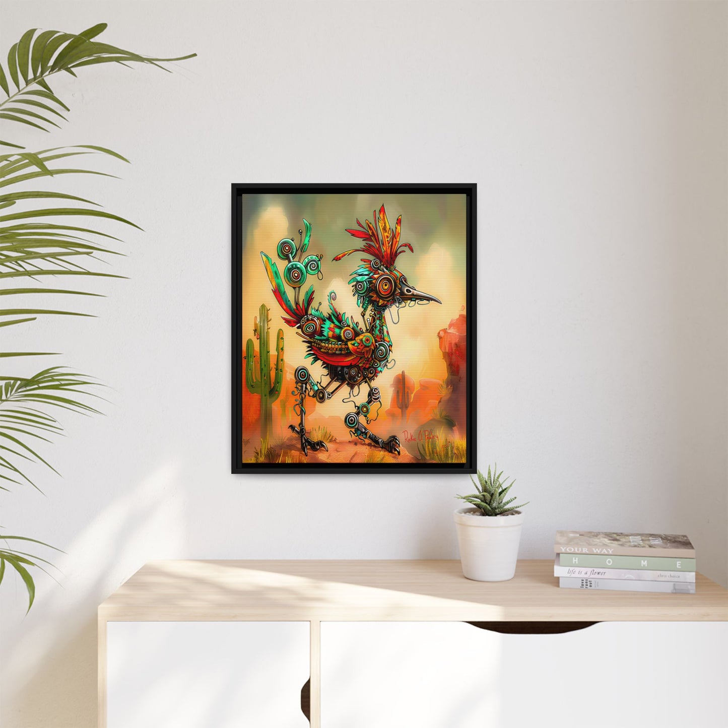 "Roadrunner Bot Bot" Framed Art, 6 sizes, 3 frame colors - Desert Art Lovers, Wall Art