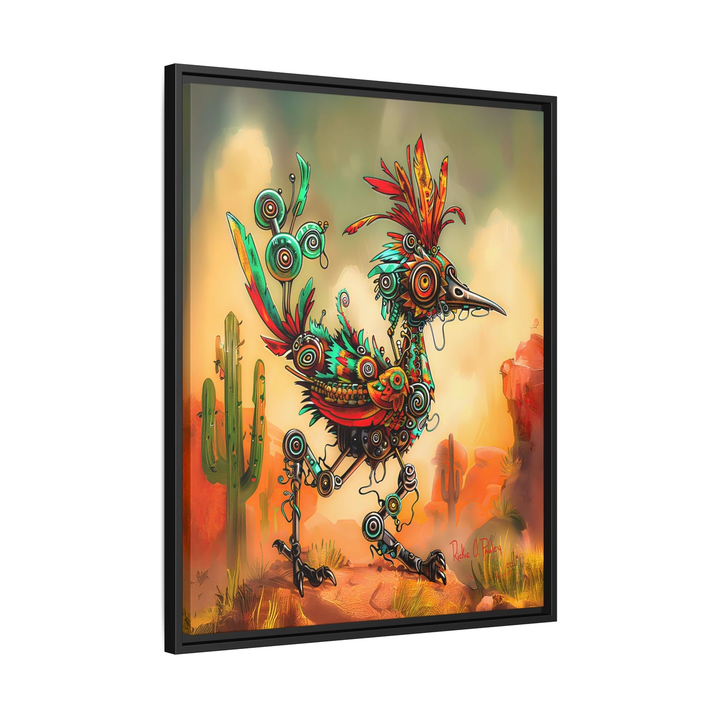 "Roadrunner Bot Bot" Framed Art, 6 sizes, 3 frame colors - Desert Art Lovers, Wall Art