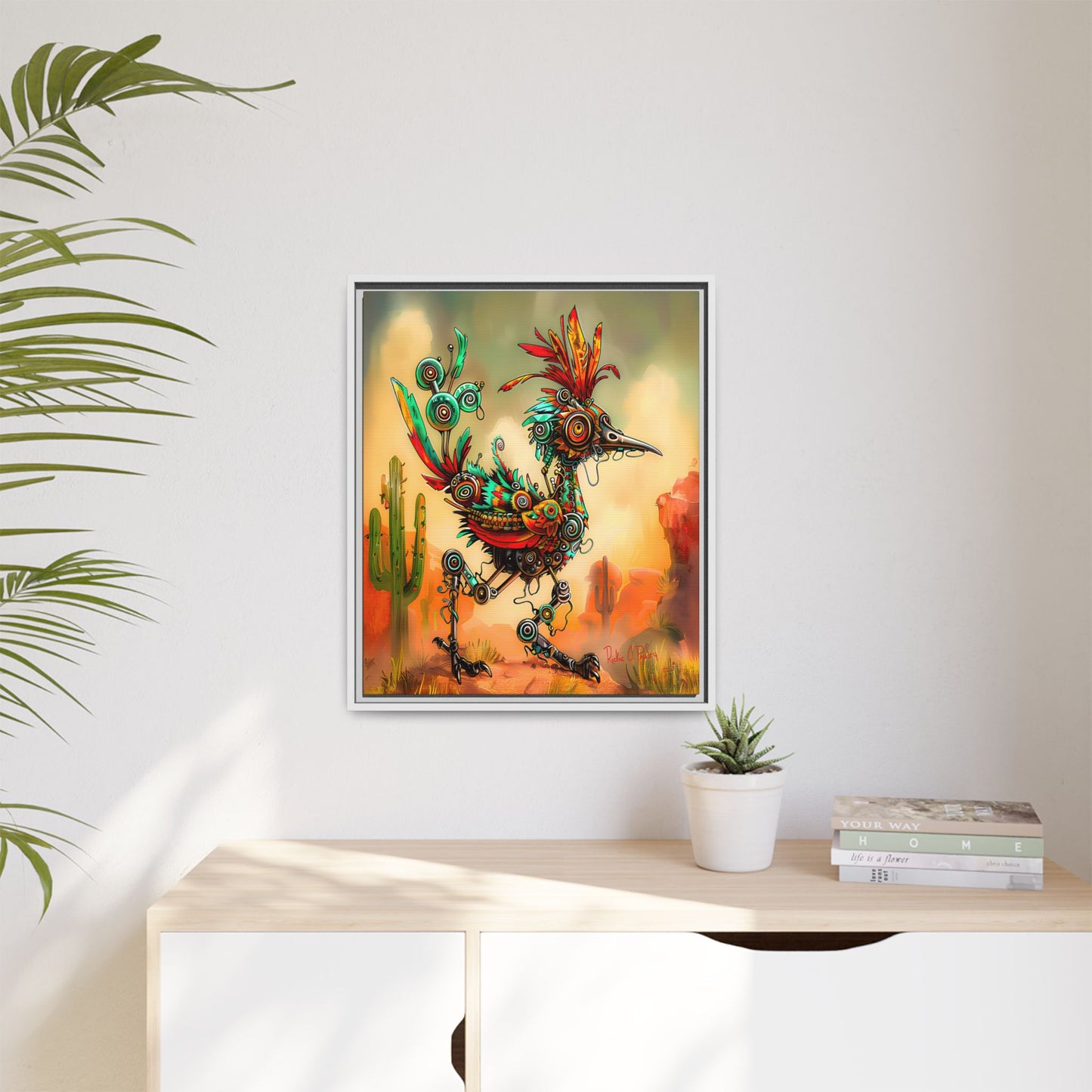 "Roadrunner Bot Bot" Framed Art, 6 sizes, 3 frame colors - Desert Art Lovers, Wall Art