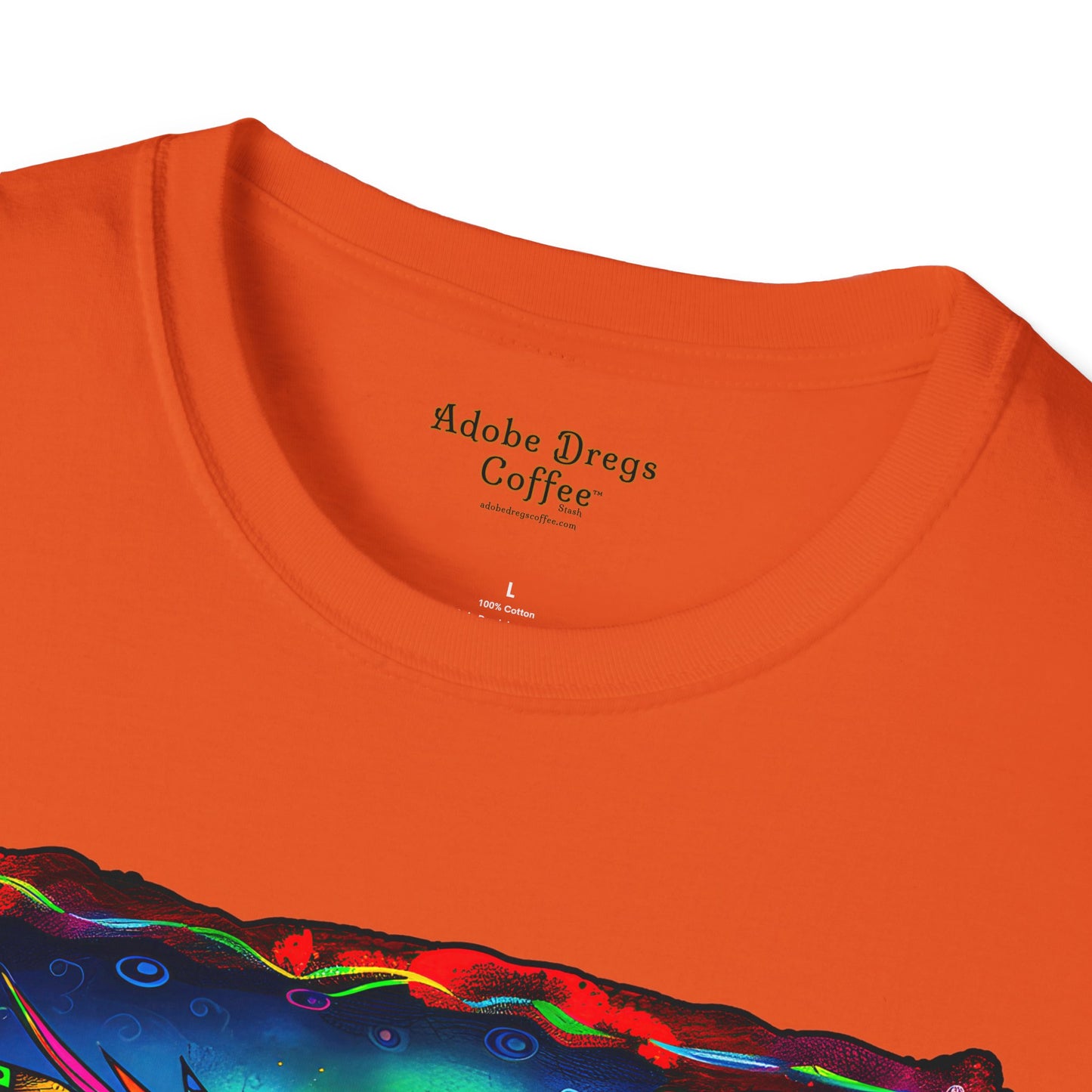 "Reverence" Unisex Softstyle T-Shirt from Adobe Dregs Coffee Stash™