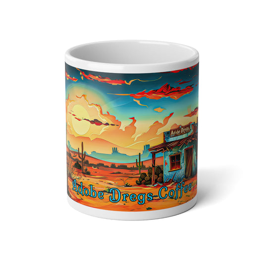 "The Coffee Shack" Southwest Design Jumbo Mug, 20oz - Original Artwork by Rickie O. Pauley