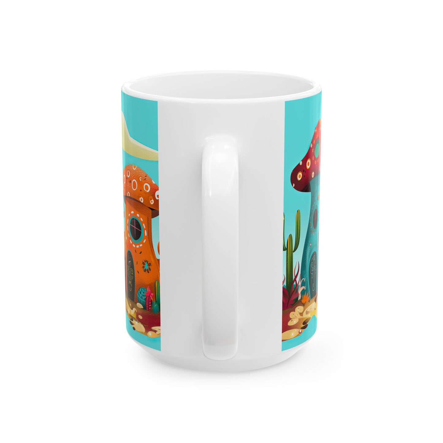 "So Mushroom for Coffee" Colorful Mushroom Themed Ceramic Mug - Available in 11oz and 15oz Sizes