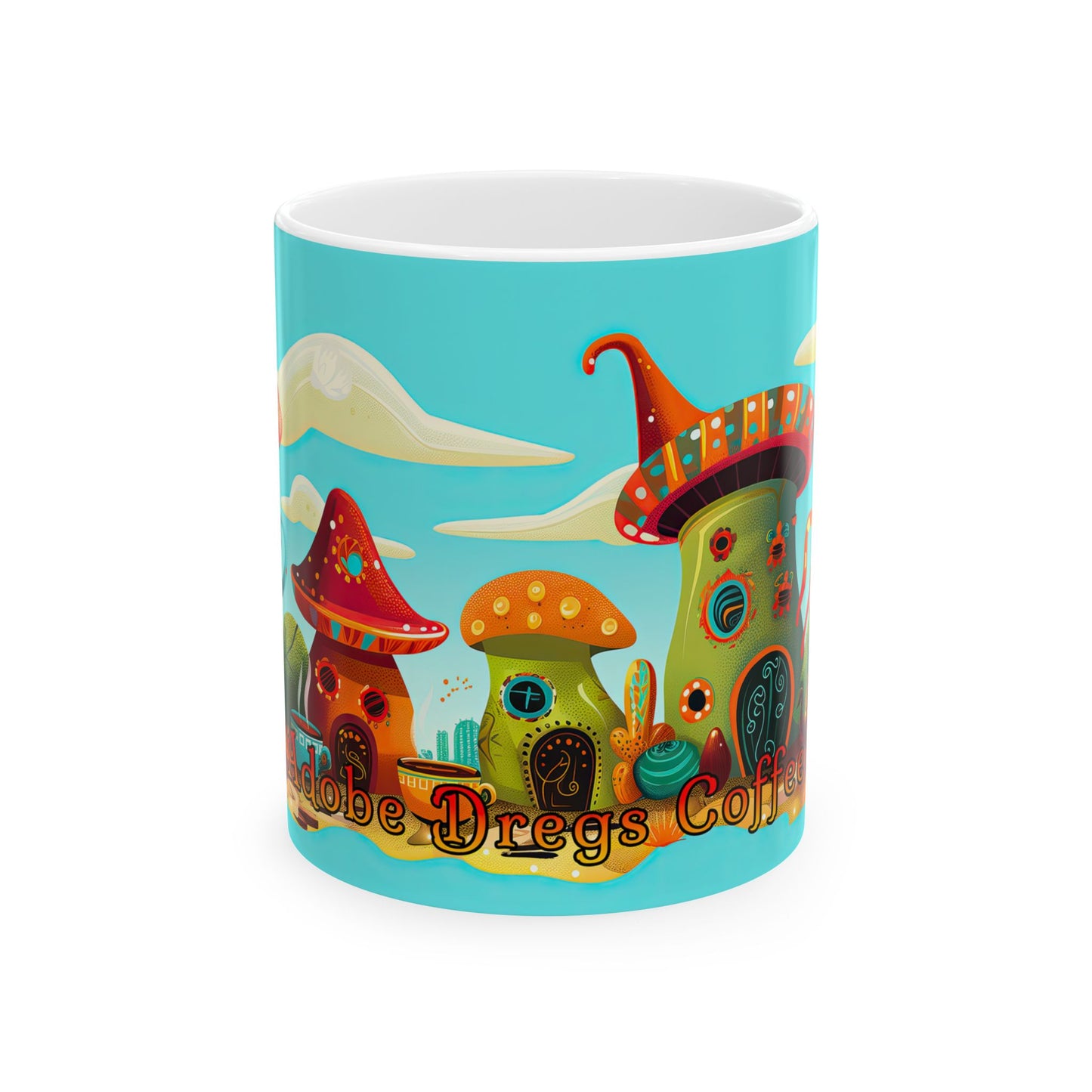 "So Mushroom for Coffee" Colorful Mushroom Themed Ceramic Mug - Available in 11oz and 15oz Sizes