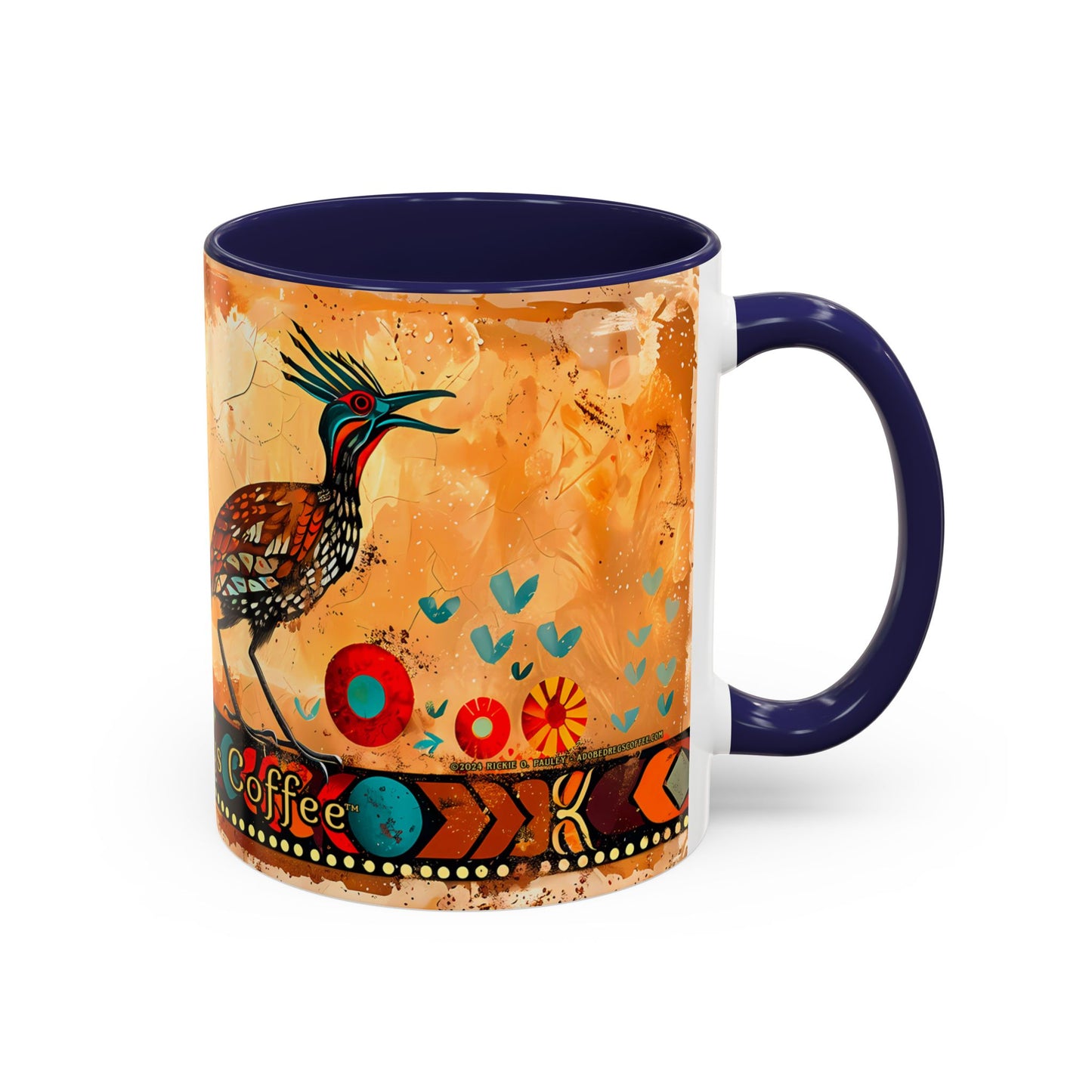 "Pájaro Correcaminos" - "Roadrunner" Accent Coffee Mug, 11oz from Adobe Dregs Coffee