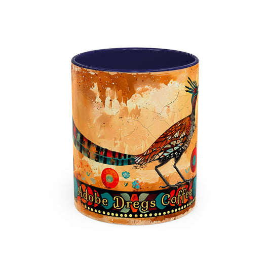 "Pájaro Correcaminos" - "Roadrunner" Accent Coffee Mug, 11oz from Adobe Dregs Coffee