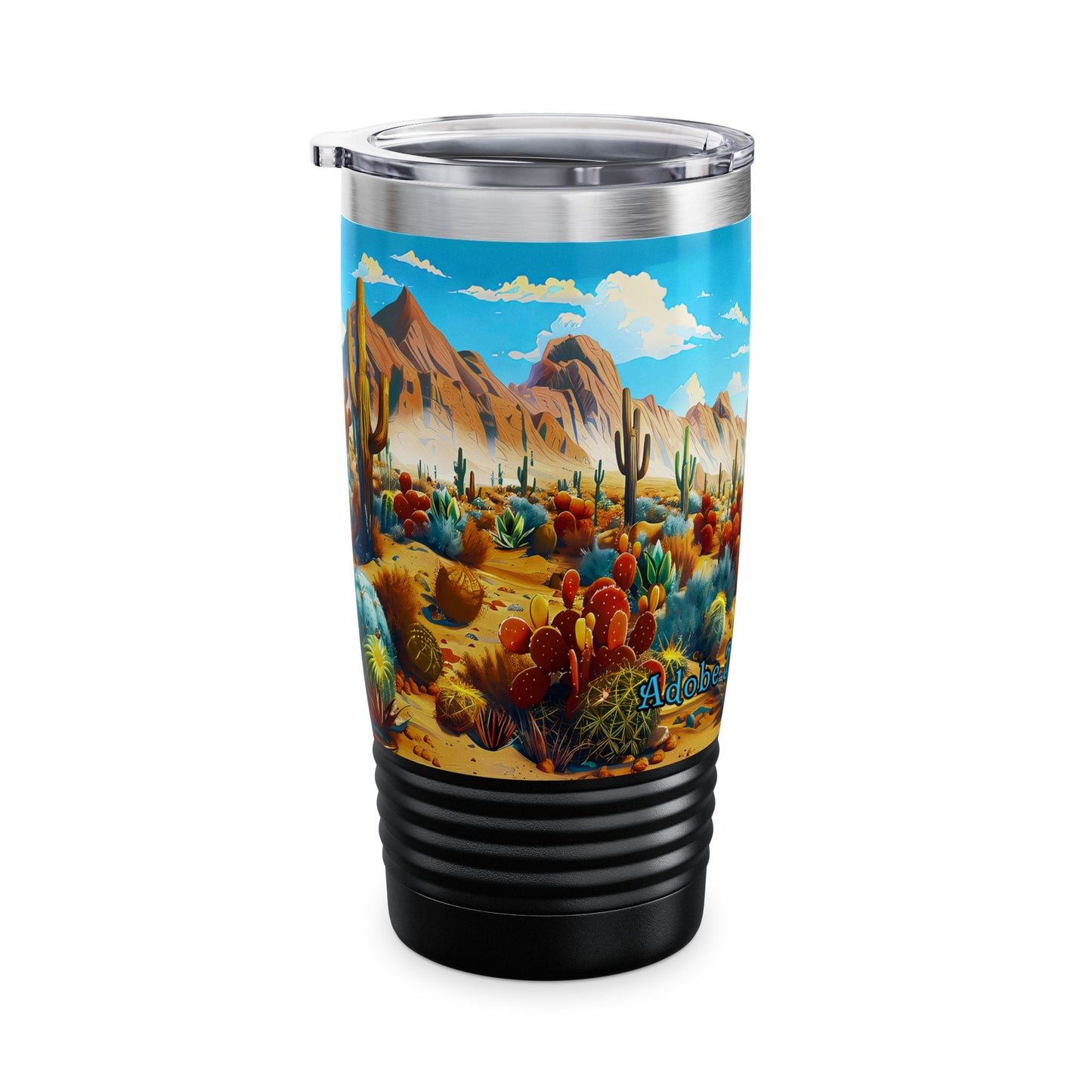 "Desert Bloom" 20oz Ringneck Stainless Steel Tumbler by Adobe Dregs Coffee™
