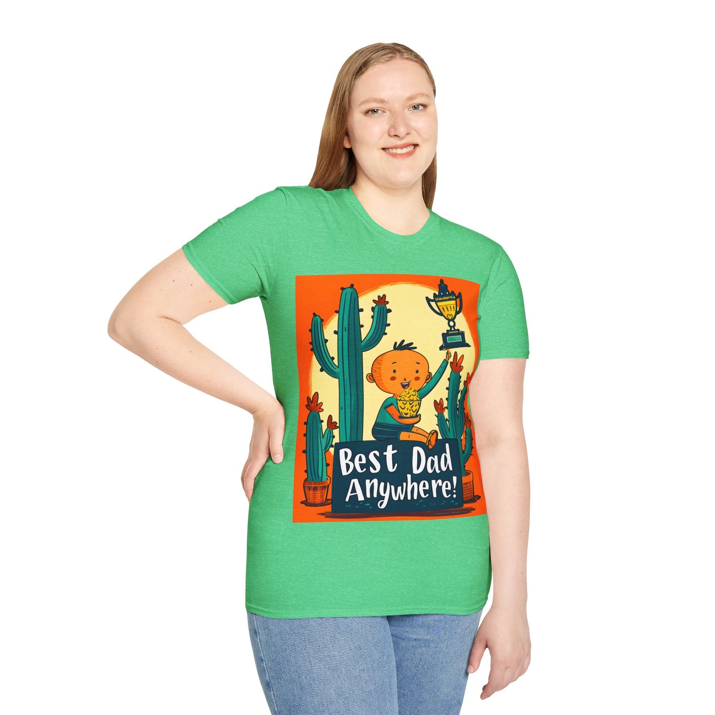 "Best Dad Anywhere!" Unisex Softstyle T-Shirt from Adobe Dregs Coffee Stash™