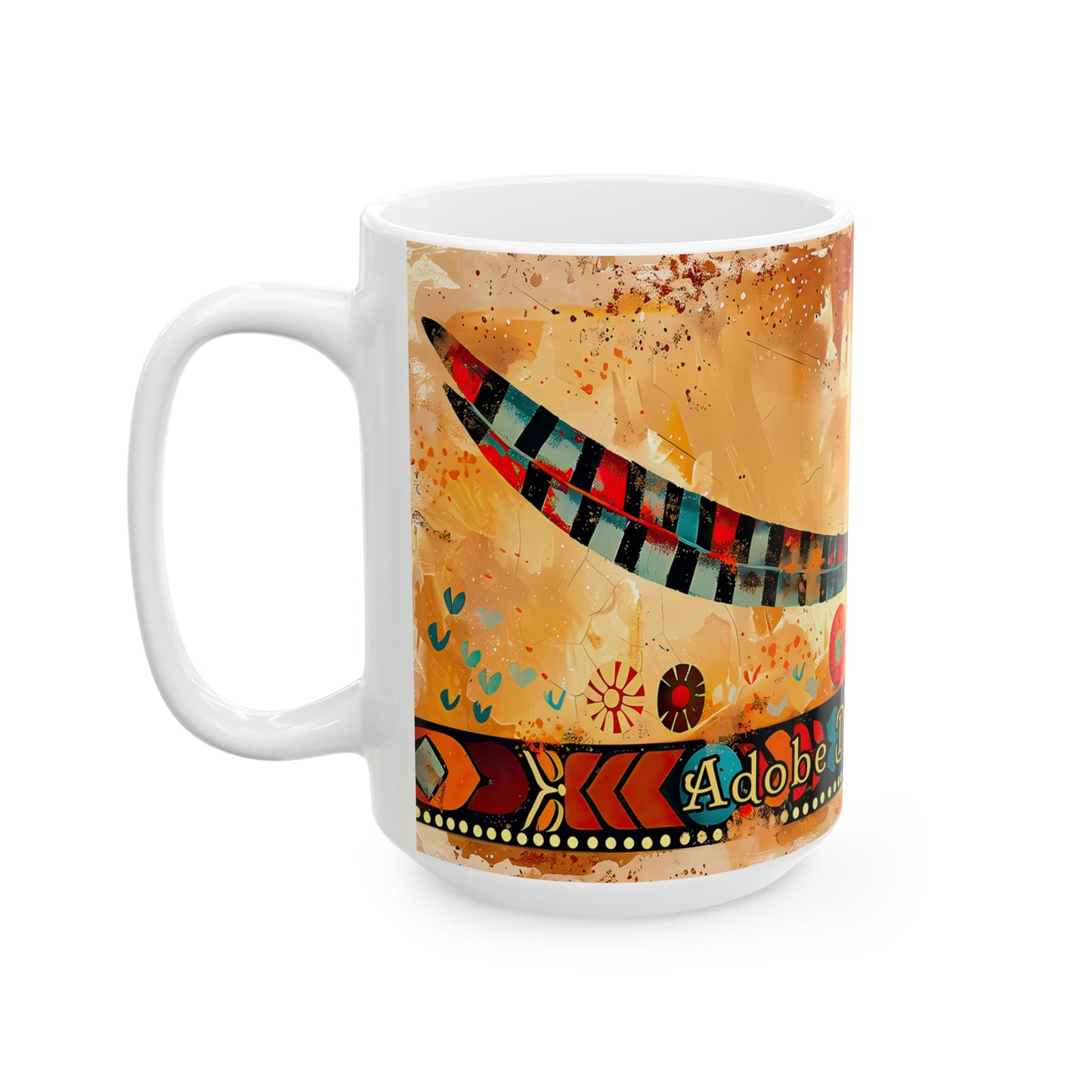 "Pajaro Correcamino" or "Roadrunner" Colorful Ceramic Mug - Available in 11oz and 15oz Sizes