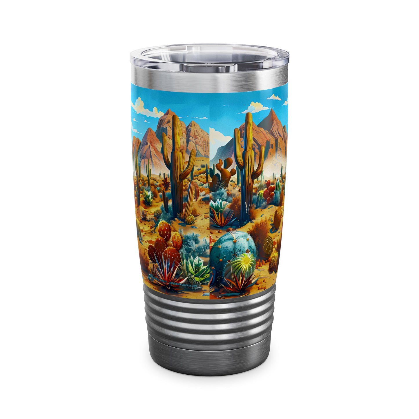 "Desert Bloom" 20oz Ringneck Stainless Steel Tumbler by Adobe Dregs Coffee™