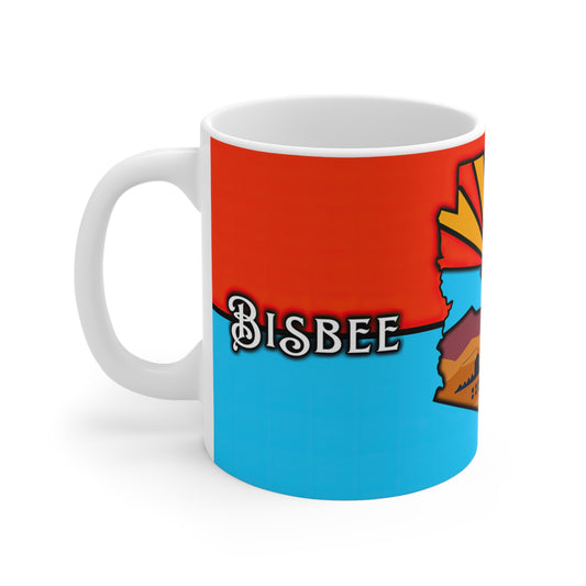 Colorful Bisbee, Arizona Mug - 11oz Ceramic Coffee Cup with Vintage Design