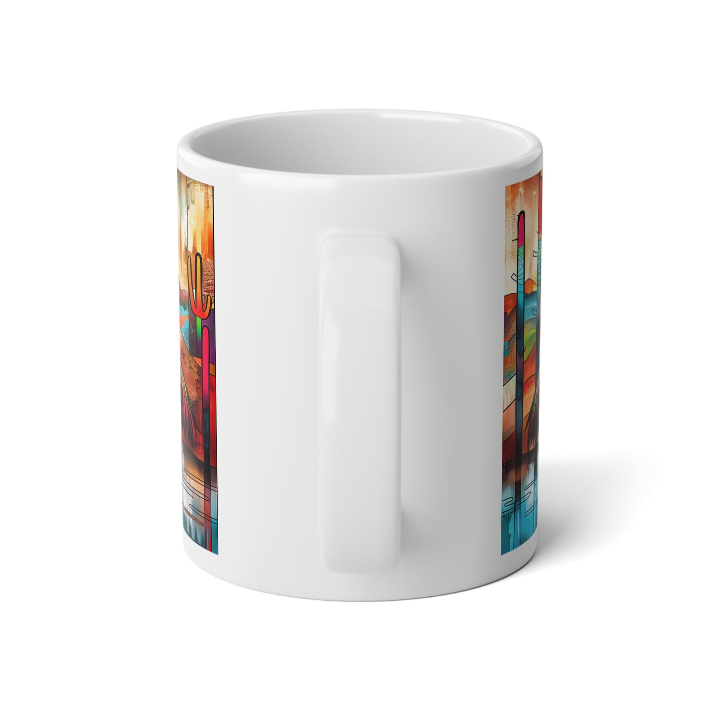 "Sandhill Craze" Vibrant Arizona Jumbo Mug - 20oz Colorful Desert Landscape