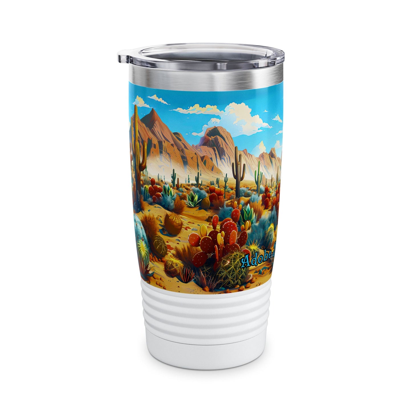 "Desert Bloom" 20oz Ringneck Stainless Steel Tumbler by Adobe Dregs Coffee™