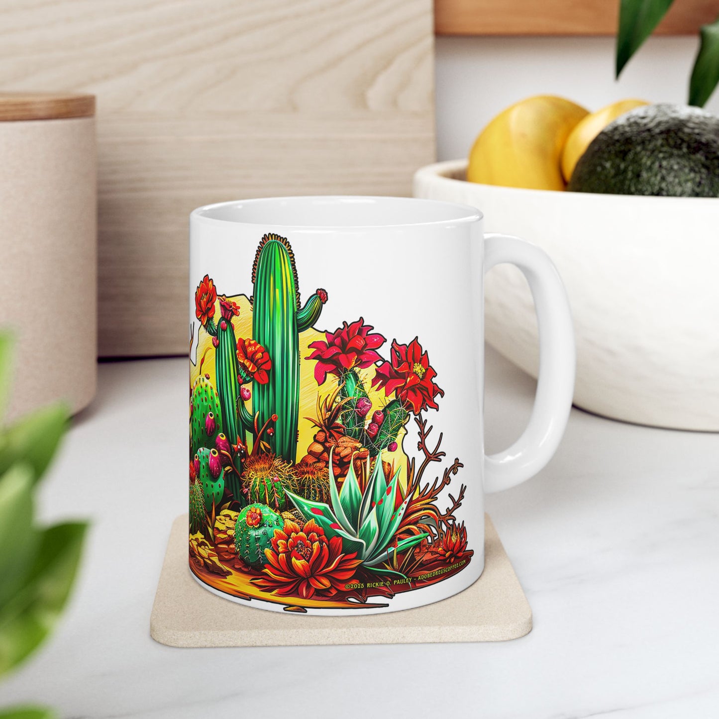 "Arizona Wild" Southwest Desert Ceramic Mug - 11oz and 15oz sizes, Coffee & Tea Lovers, Makes a great souvenir gift!